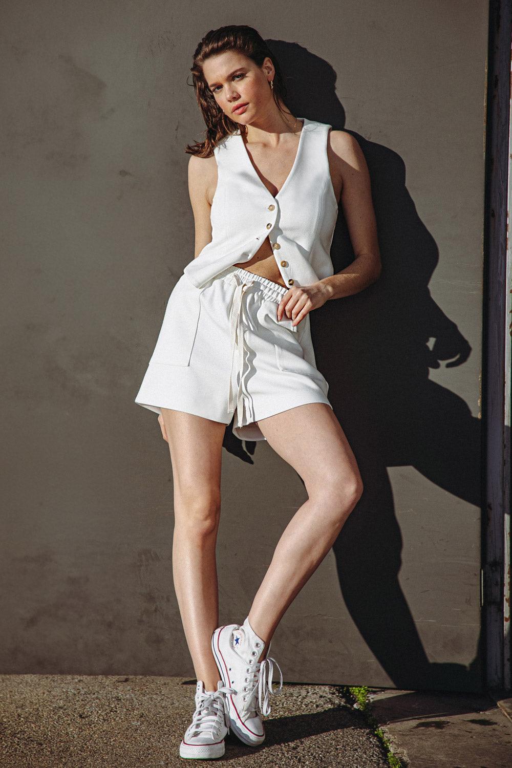 Call My Lovely Shorts in 20whi1 — Soul Flow Apparel