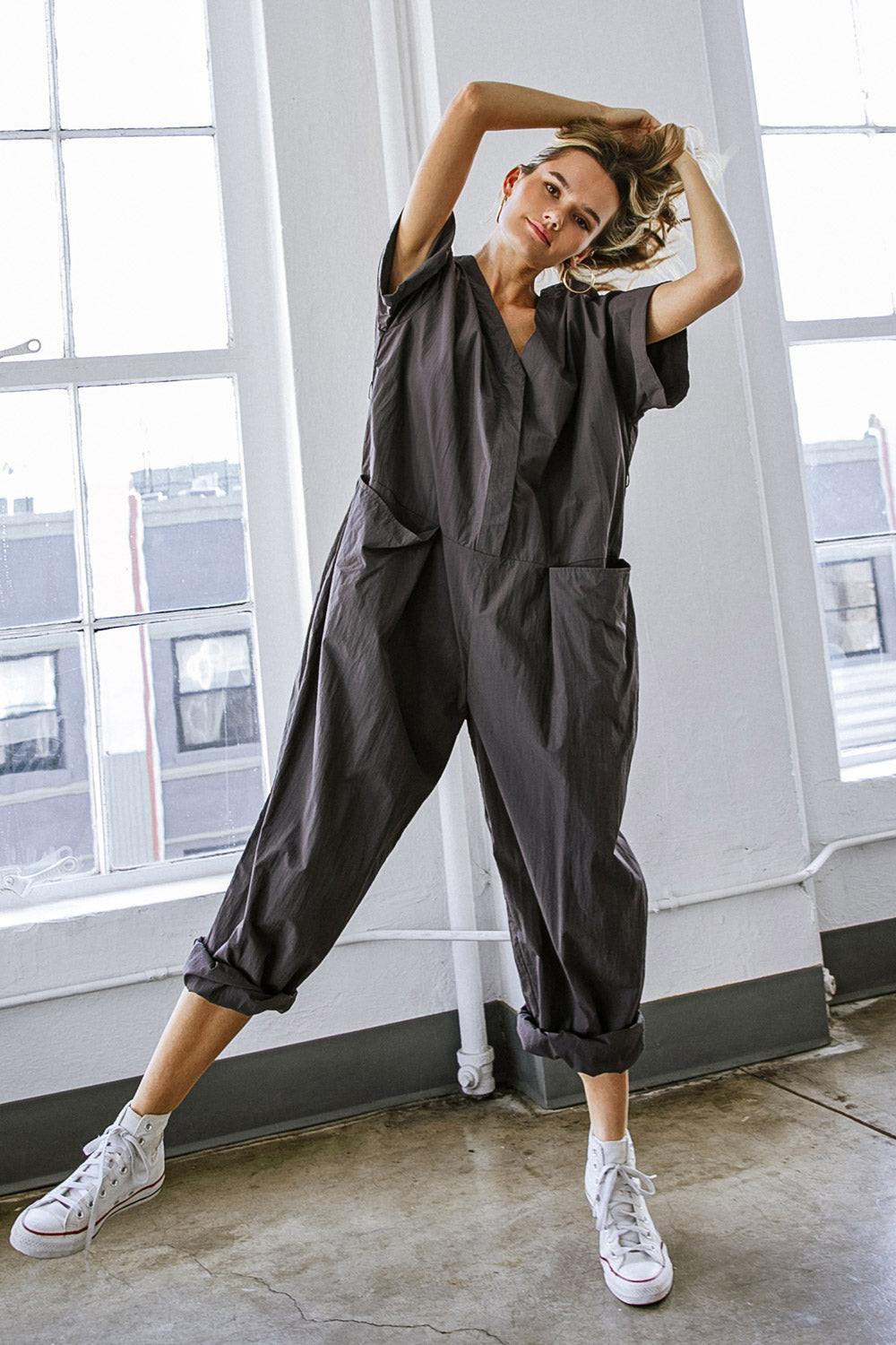 Say It Again Woven Jumpsuit in 20sha 20roc18 — Soul Flow Apparel