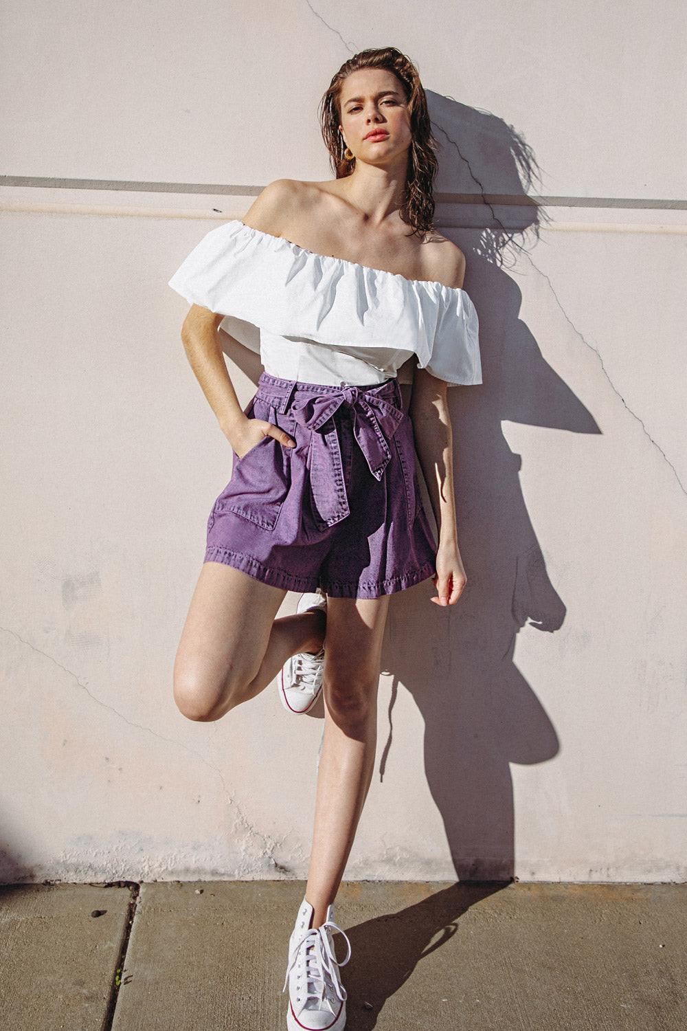 Everyday Casual Denim Shorts in 20vio1 — Soul Flow Apparel