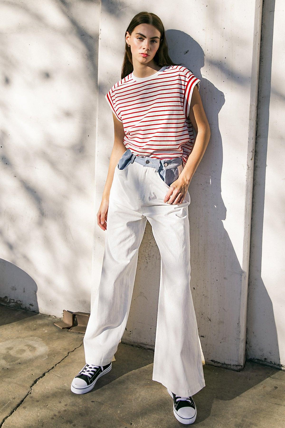 Claim to Fame Denim Twill Pants in 20whi1 — Soul Flow Apparel