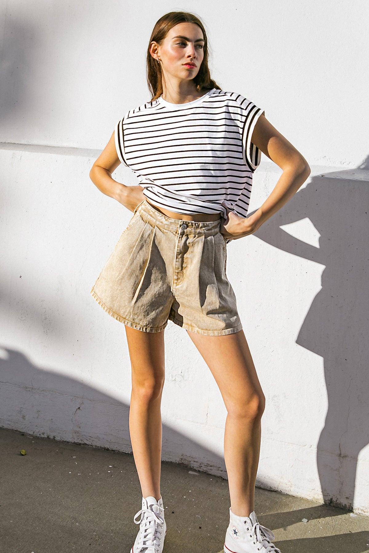 Better Days Ahead Twill Shorts in 20taup 20aci16 — Soul Flow Apparel