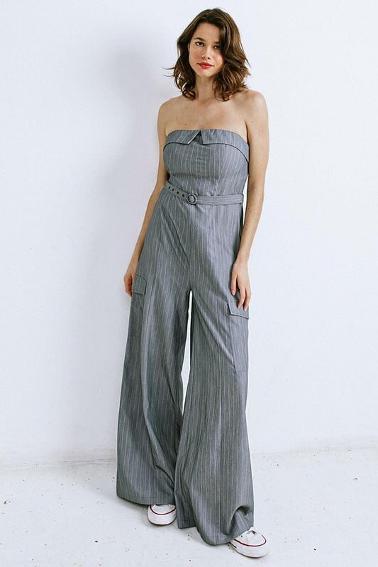 Wishful Thinking Woven Jumpsuit in 20grey1 — Soul Flow Apparel