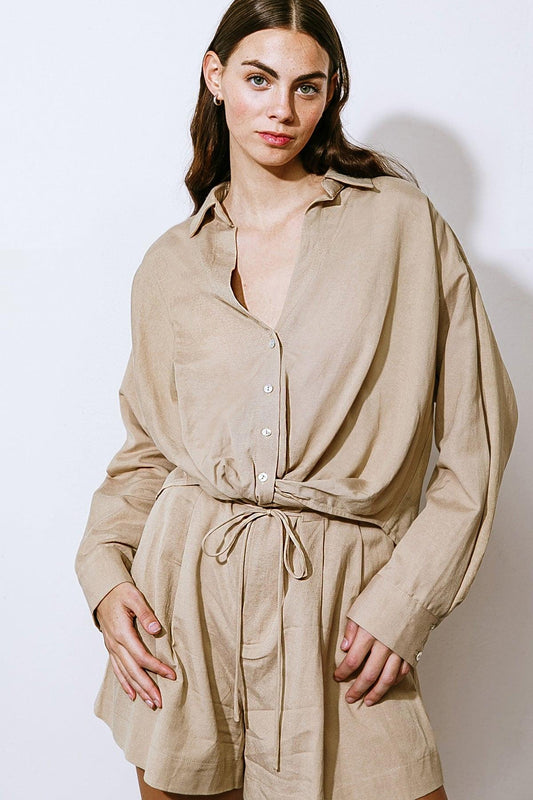 Better to Be Sweet Woven Top in 20tan1 — Soul Flow Apparel