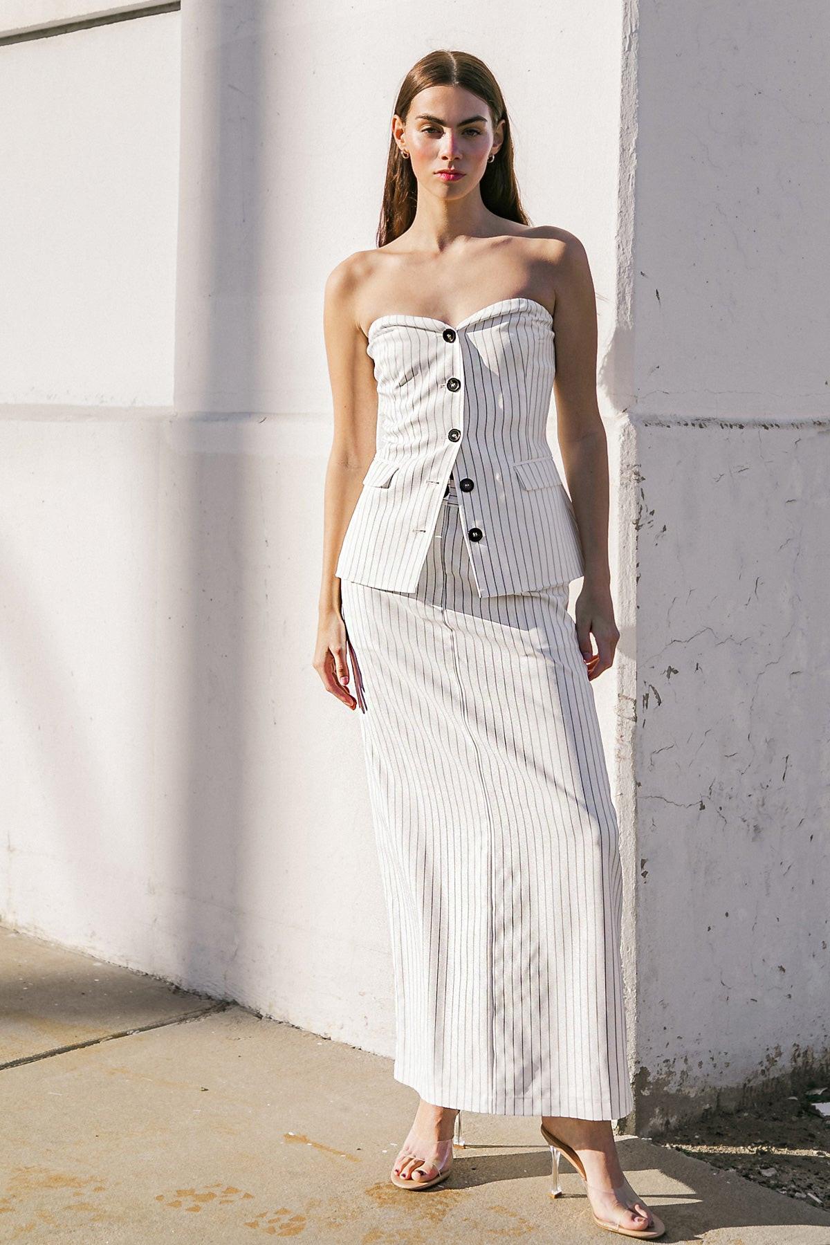Get to the Point Woven Top in 20whi5 — Soul Flow Apparel
