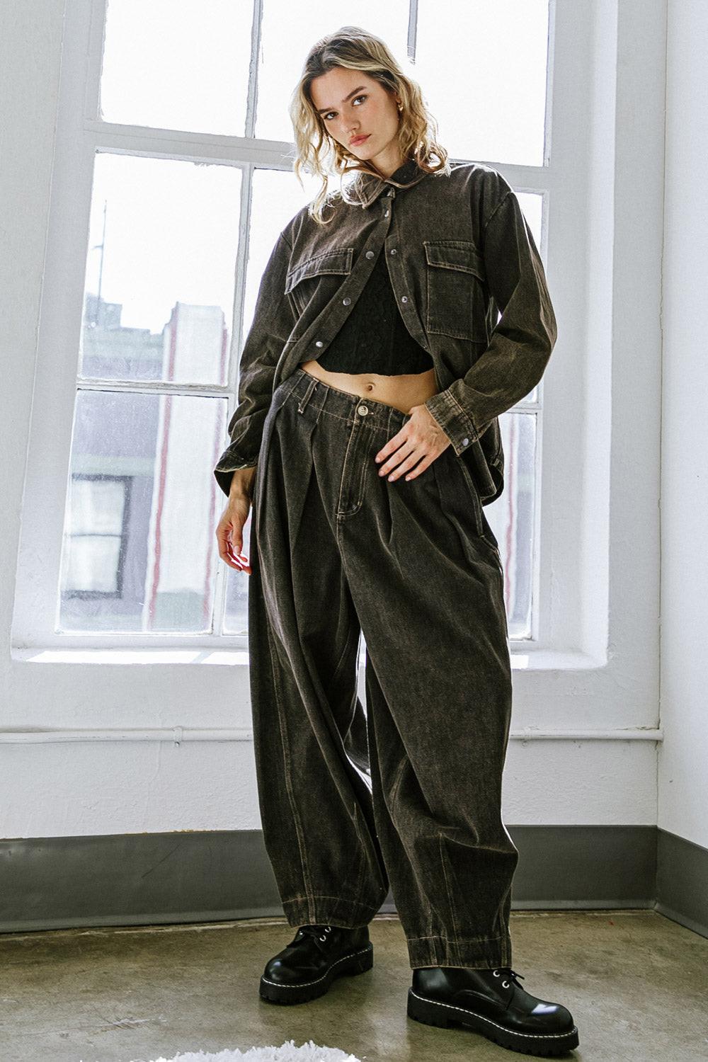 Stuck in Your Ways Denim Top in 20bla21 — Soul Flow Apparel