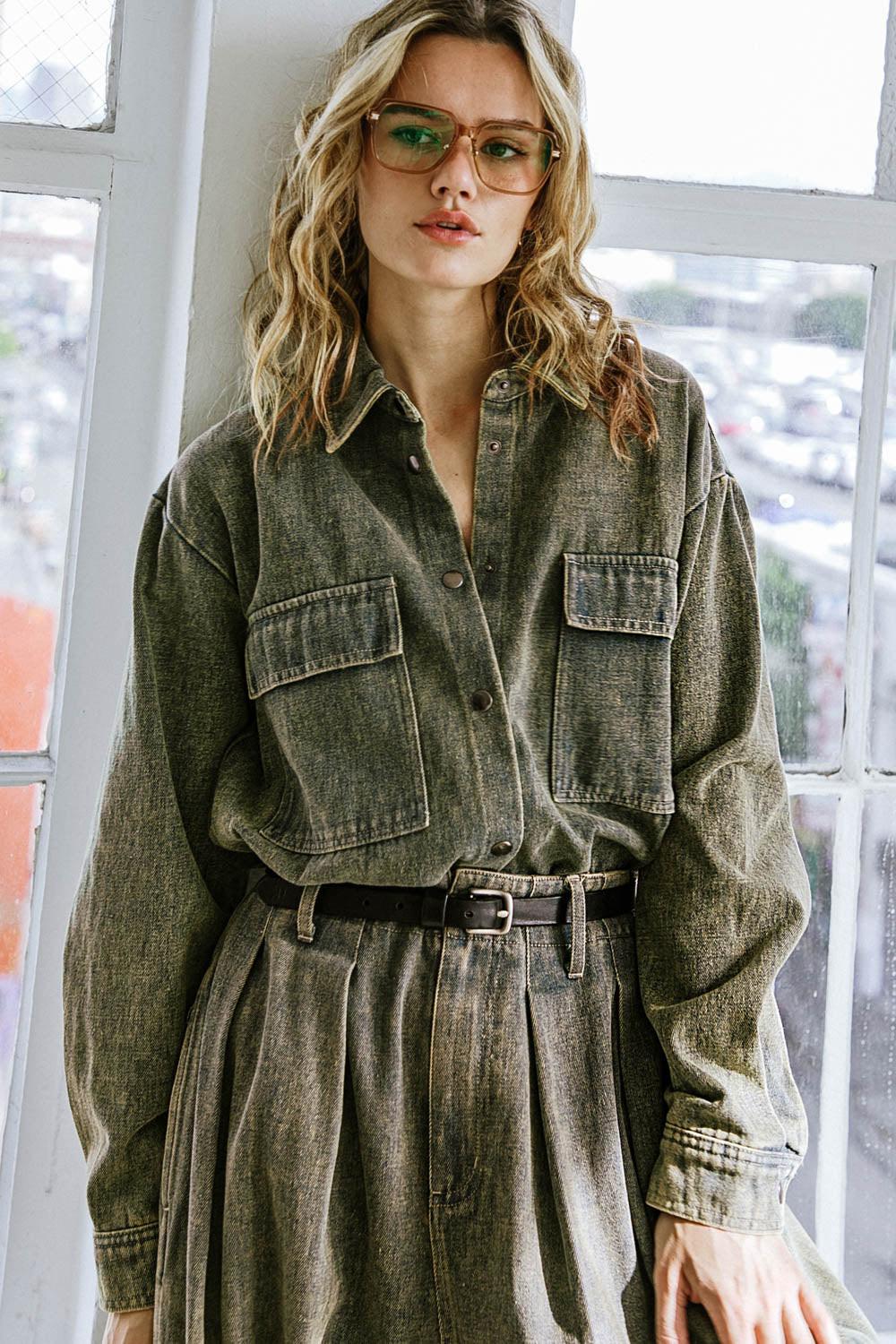 Stuck in Your Ways Denim Top in 20den26 — Soul Flow Apparel