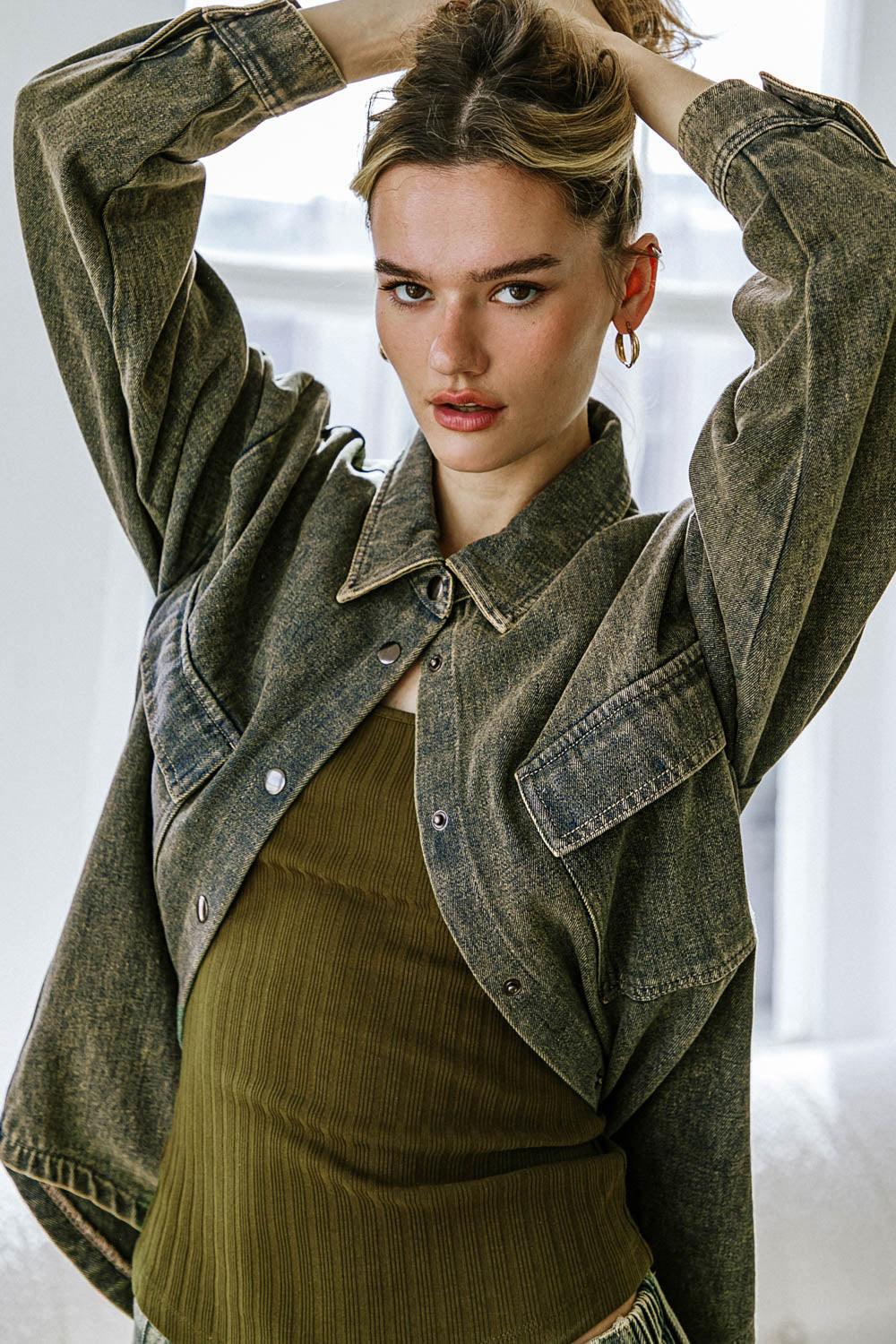 Stuck in Your Ways Denim Top in 20den5 — Soul Flow Apparel
