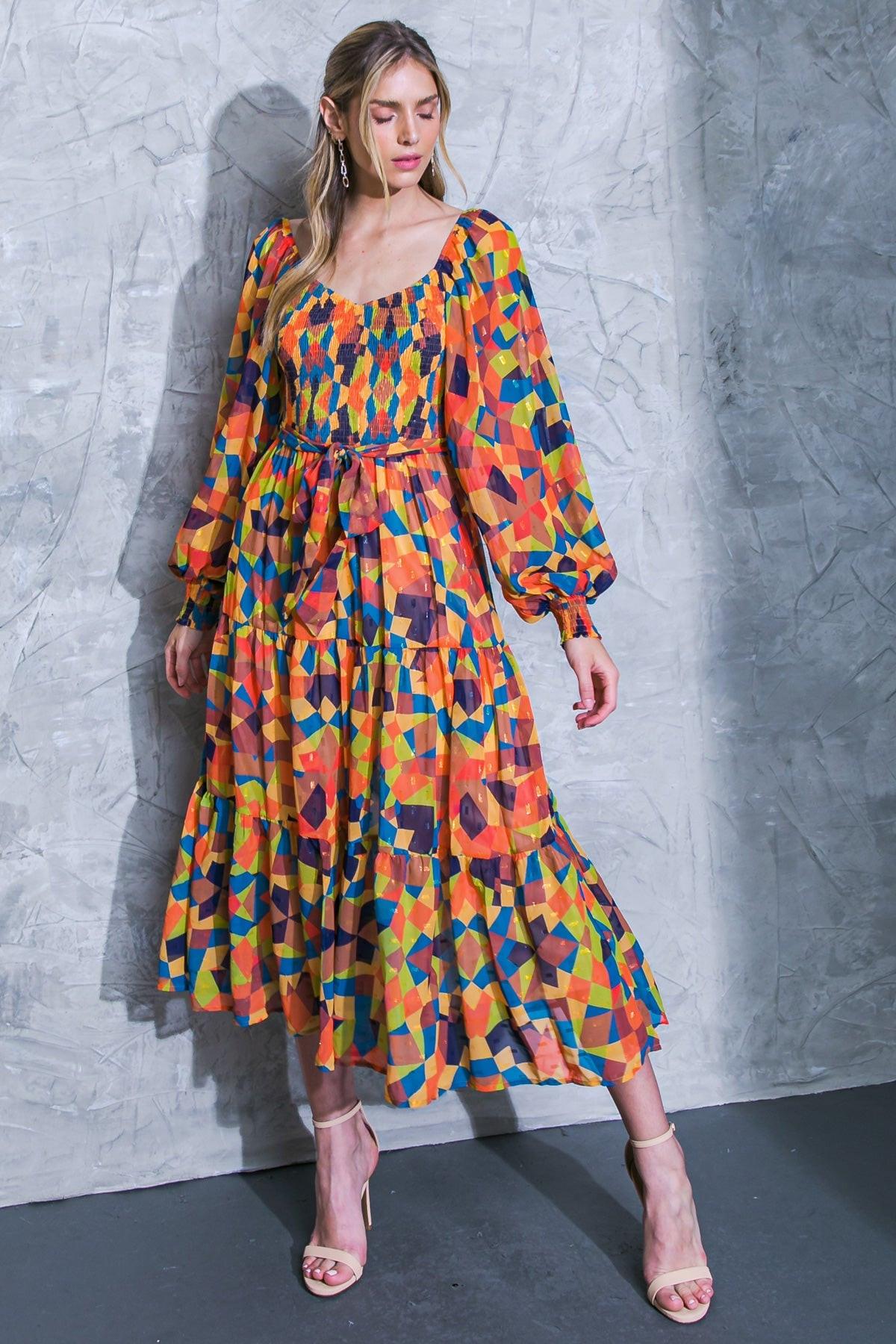 Nothing Was the Same Woven Midi Dress in 20rus 20nav28 — Soul Flow Apparel