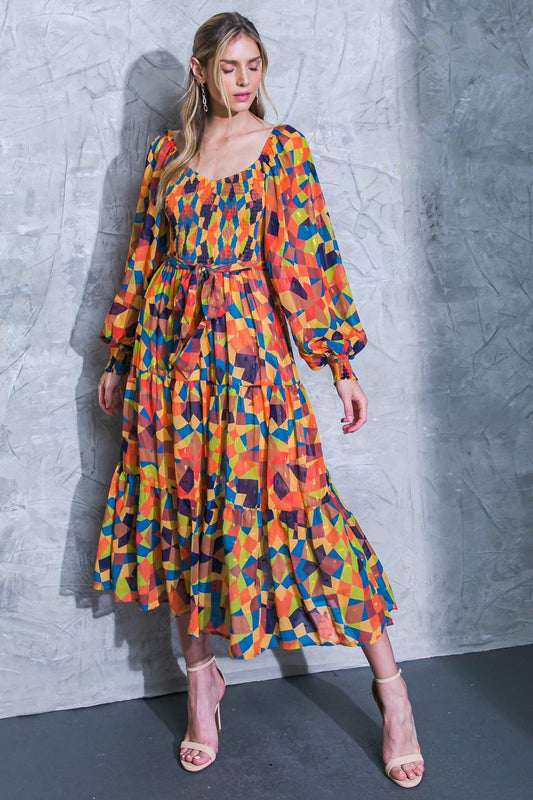 Nothing Was the Same Woven Midi Dress in 20rus 20nav28 — Soul Flow Apparel