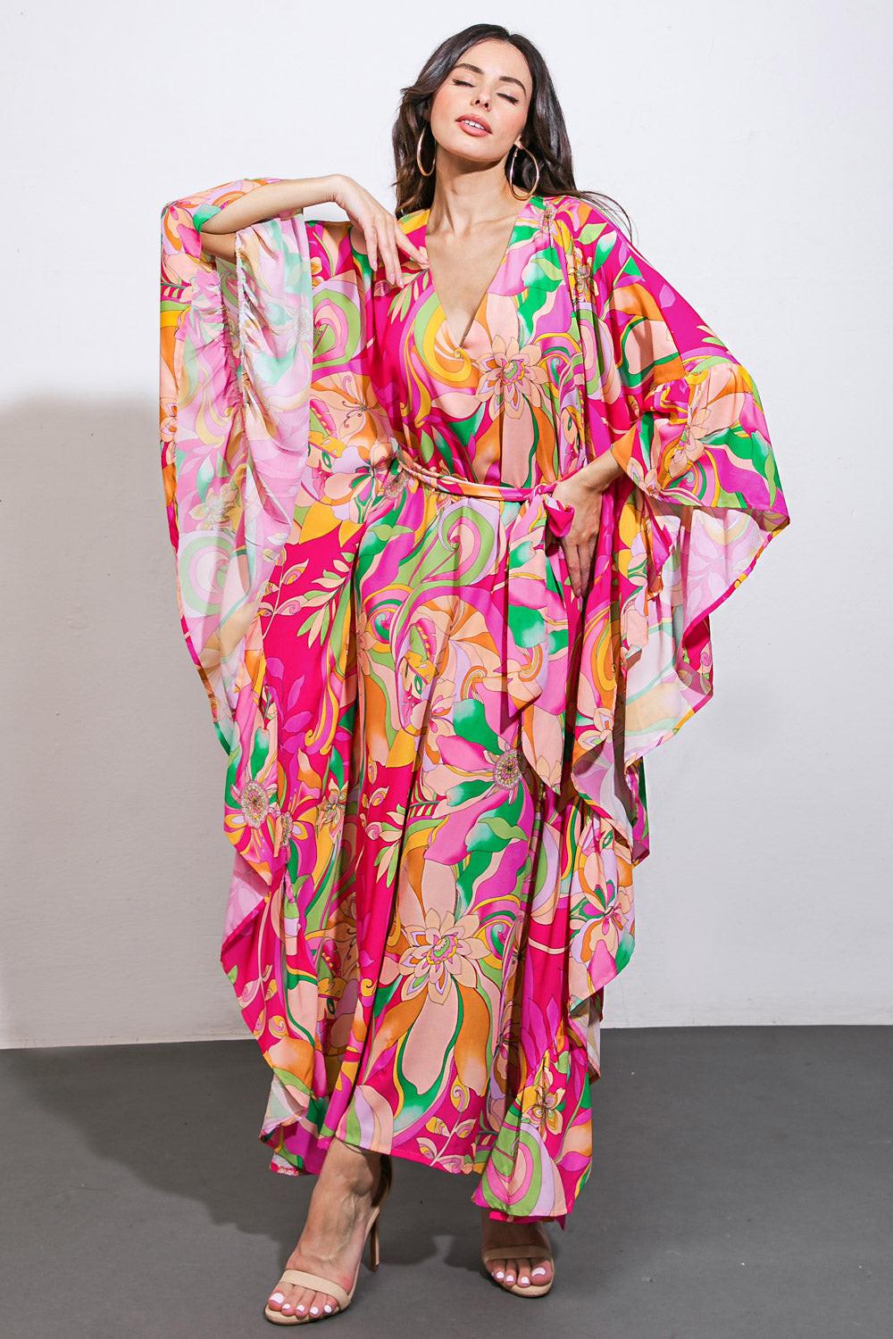 Seaside Girls Woven Kaftan Dress in 20pin9 — Soul Flow Apparel