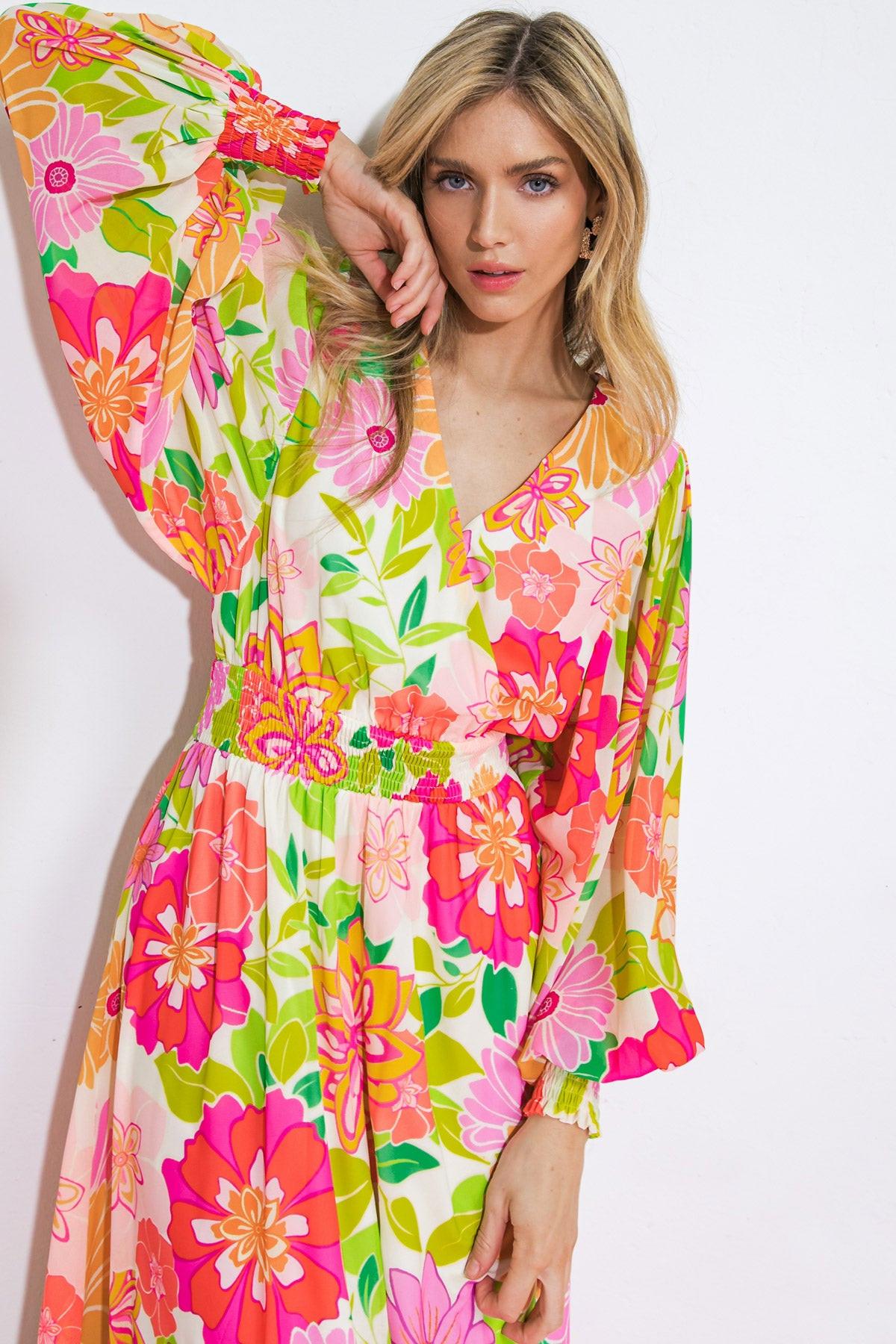 Heading Uptown Woven Maxi Dress in 20ivo 20fuc10 — Soul Flow Apparel