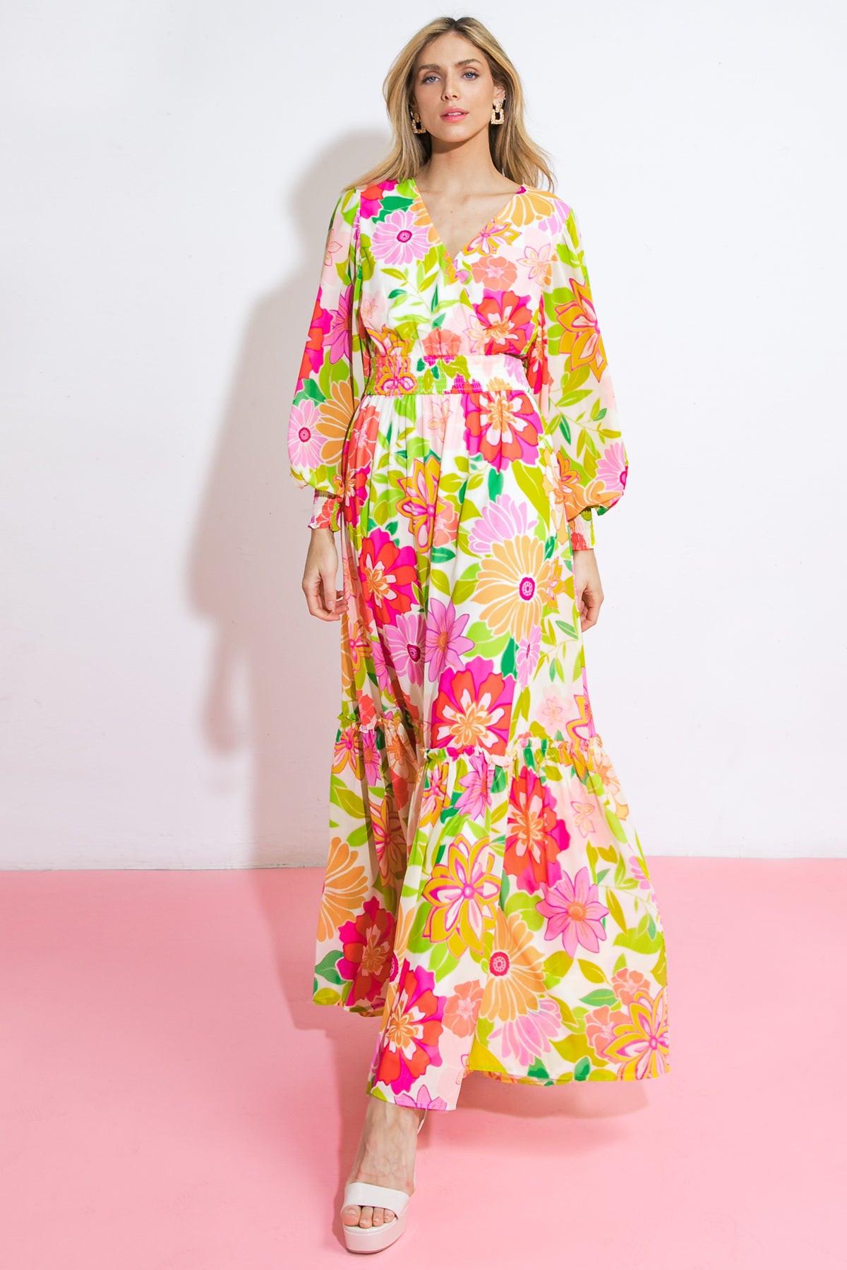 Heading Uptown Woven Maxi Dress in 20ivo 20fuc12 — Soul Flow Apparel