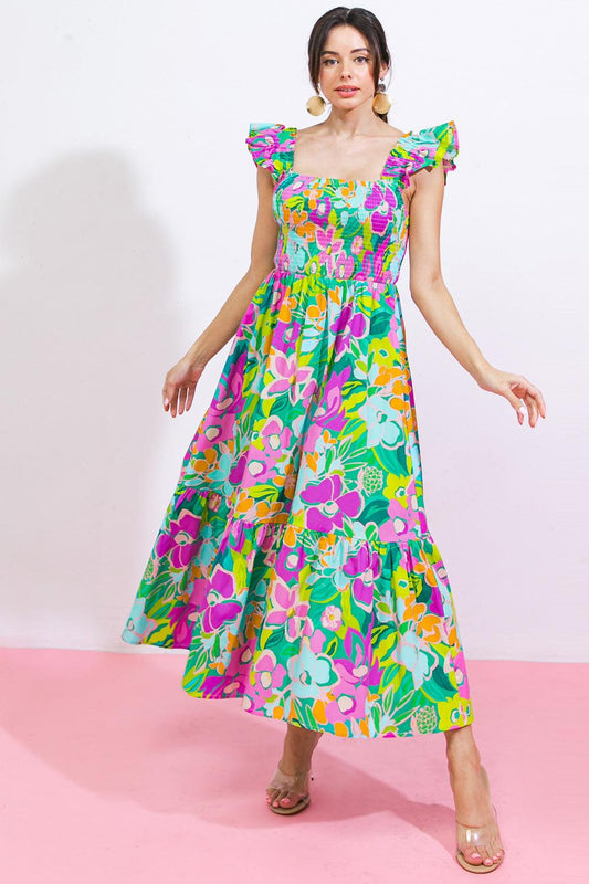 Love Haze Woven Midi Dress in 20turq1 — Soul Flow Apparel
