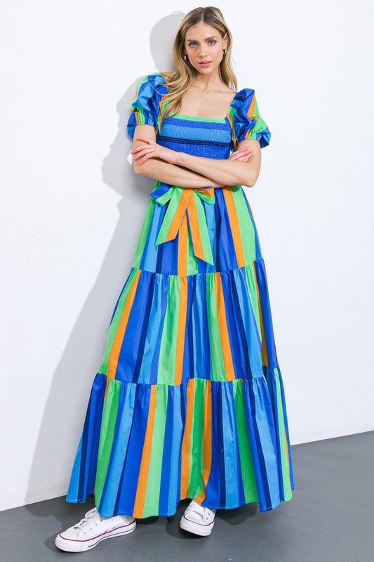 All About the Vibe Woven Maxi Dress in 20blu1 — Soul Flow Apparel