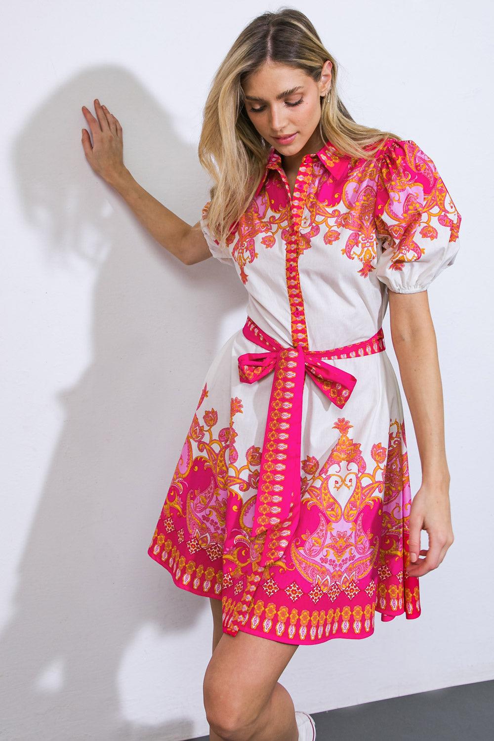 Attention Seeker Woven Mini Dress in 20ivo 20fuc3 — Soul Flow Apparel