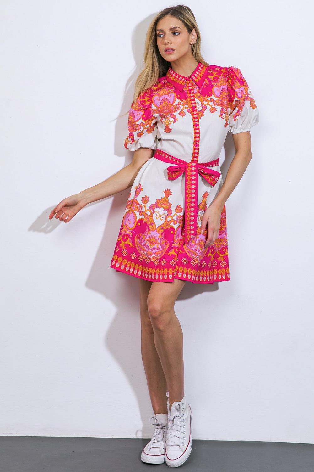 Attention Seeker Woven Mini Dress in 20ivo 20fuc4 — Soul Flow Apparel