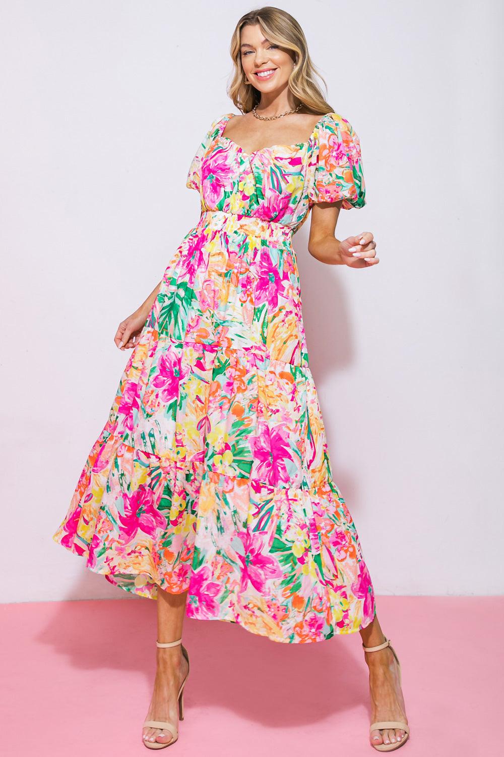 It Starts Now Woven Midi Dress in 20ivo 20fuc5 — Soul Flow Apparel