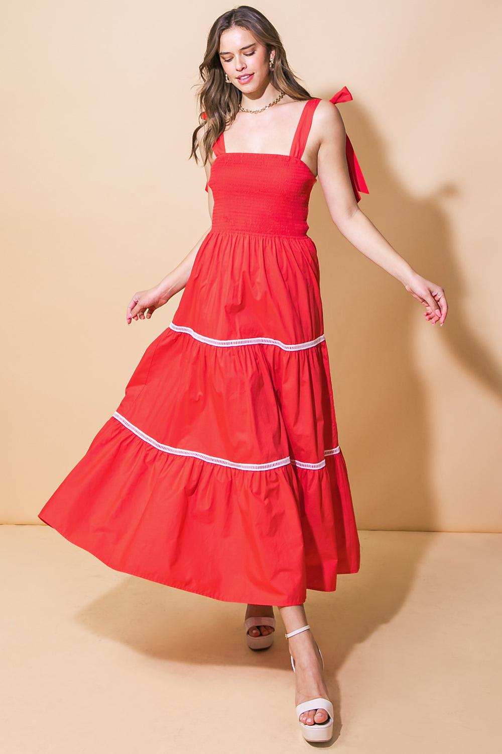 Better Than Ever Poplin Midi Dress in 20tom 20red5 — Soul Flow Apparel