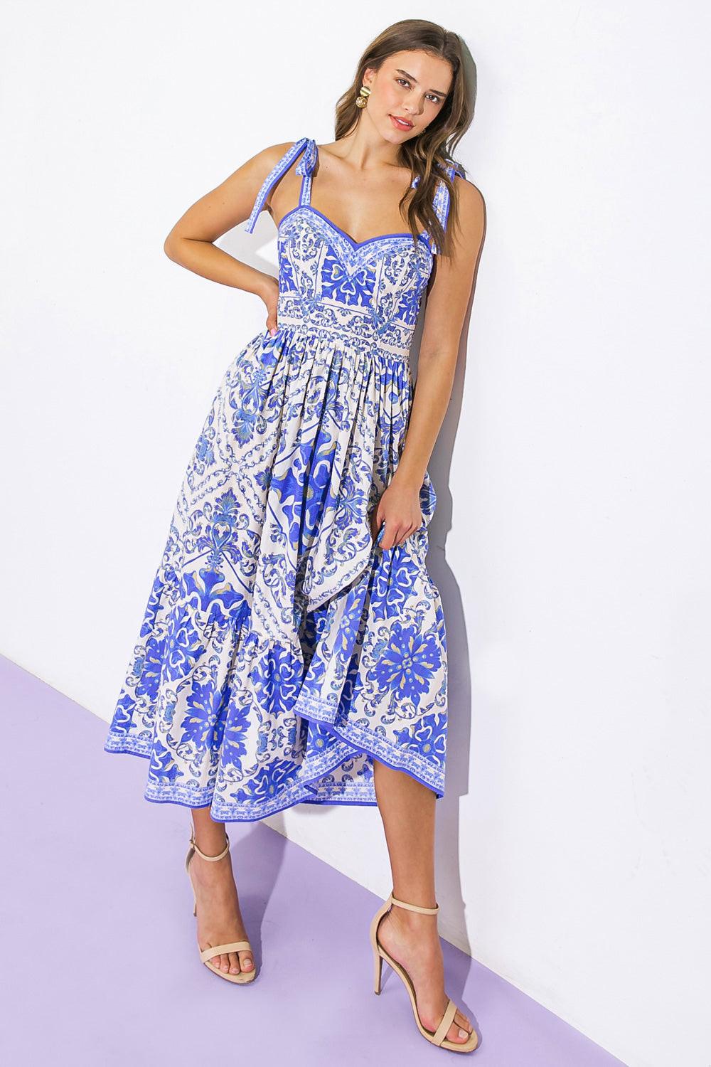 Finding My Peace Woven Midi Dress in 20ivo 20blu16 — Soul Flow Apparel