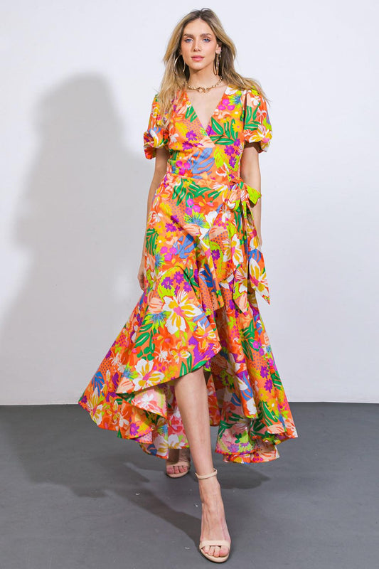 Garden of Life Woven Midi Dress in 20ora12 — Soul Flow Apparel