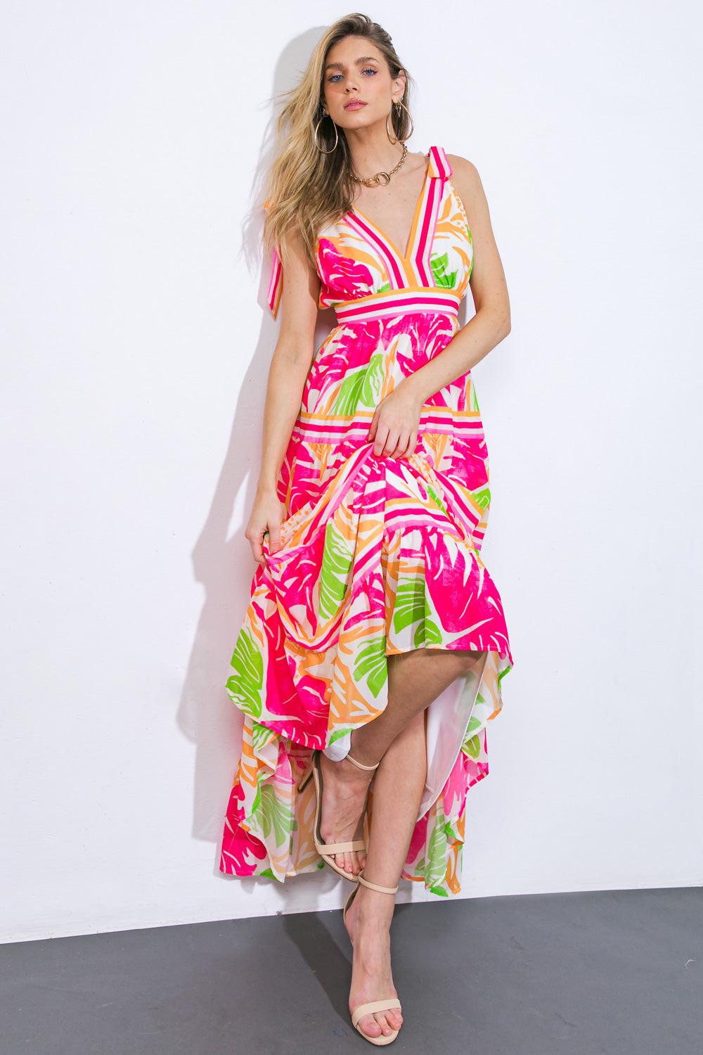Take the Trails Woven Maxi Dress in 20fuc 20ora20 — Soul Flow Apparel