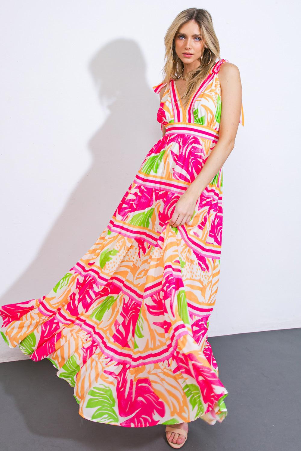 Take the Trails Woven Maxi Dress in 20fuc 20ora4 — Soul Flow Apparel