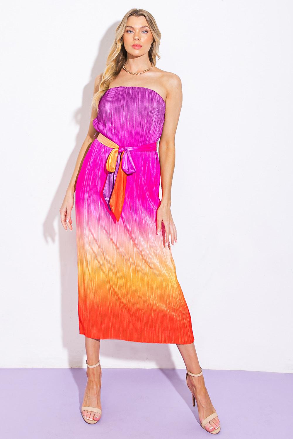 Give It a Go in Garden Midi Dress in 20orch 20ora4 — Soul Flow Apparel
