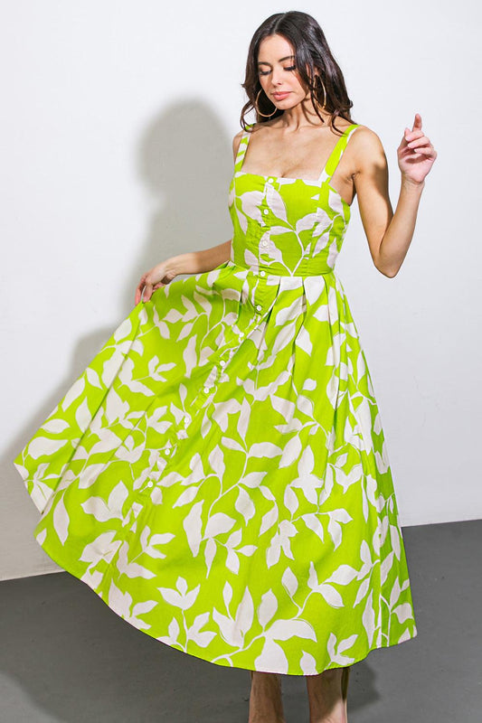 A Passionate Heart Woven Midi Dress in 20ivo 20lim7 — Soul Flow Apparel