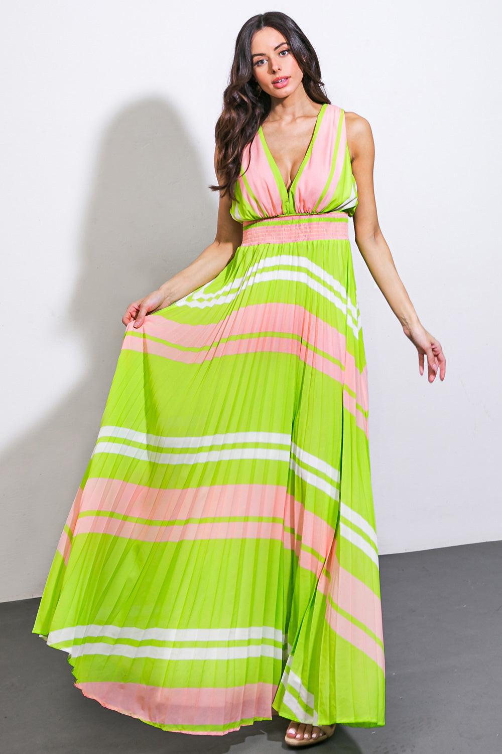 A Quick Trip Woven Maxi Dress in 20gre 20peac2 — Soul Flow Apparel