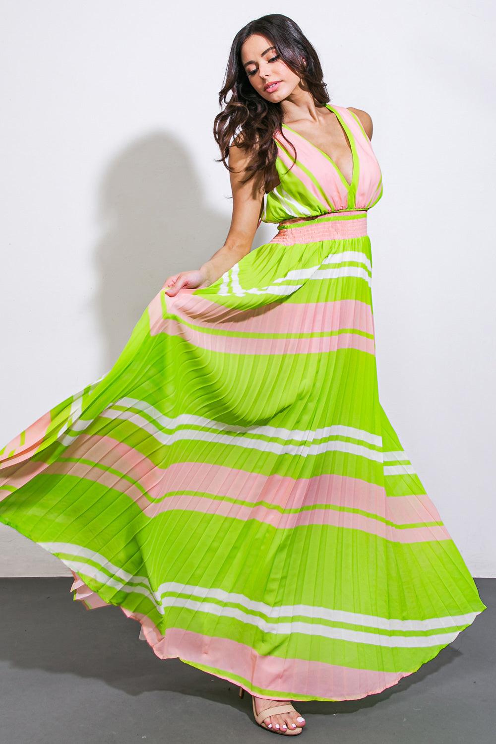 A Quick Trip Woven Maxi Dress in 20gre 20peac4 — Soul Flow Apparel