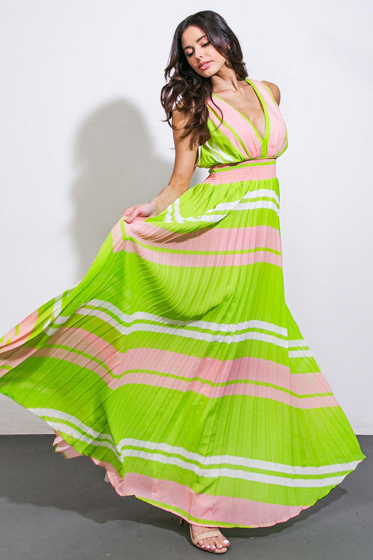 A Quick Trip Woven Maxi Dress in 20gre 20peac4 — Soul Flow Apparel