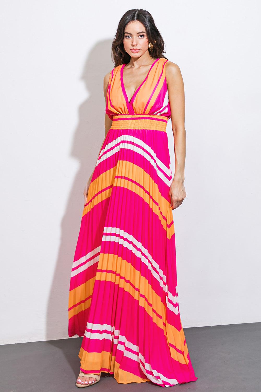 A Quick Trip Woven Maxi Dress in 20pin 20ora1 — Soul Flow Apparel