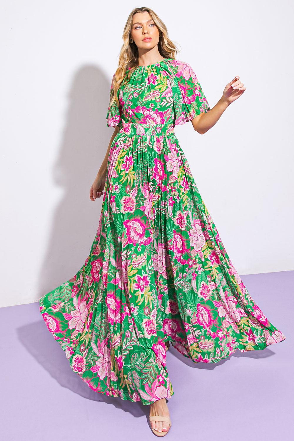 All Night Revival Woven Maxi Dress in 20gre6 — Soul Flow Apparel