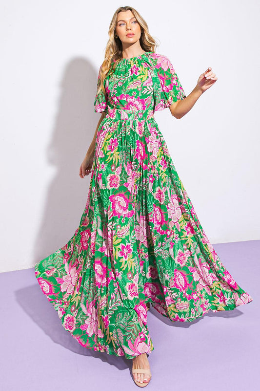 All Night Revival Woven Maxi Dress in 20gre6 — Soul Flow Apparel