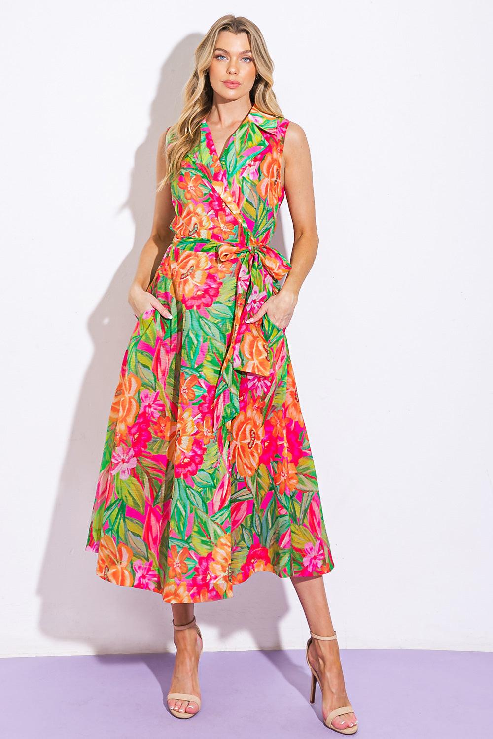 Everyday Dreams Woven Midi Dress in 20ora 20pin1 — Soul Flow Apparel