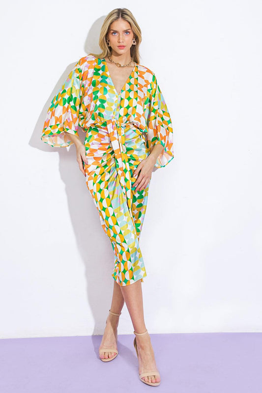 Best Impressions Woven Satin Midi Dress in 20gre 20ora1 — Soul Flow Apparel