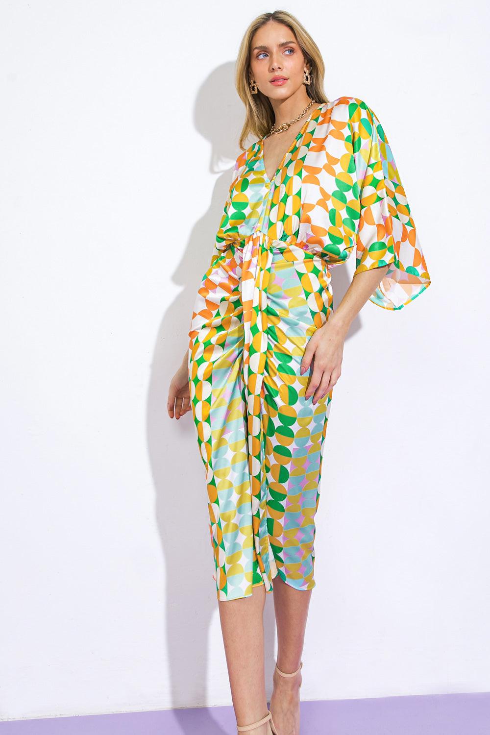 Best Impressions Woven Satin Midi Dress in 20gre 20ora2 — Soul Flow Apparel