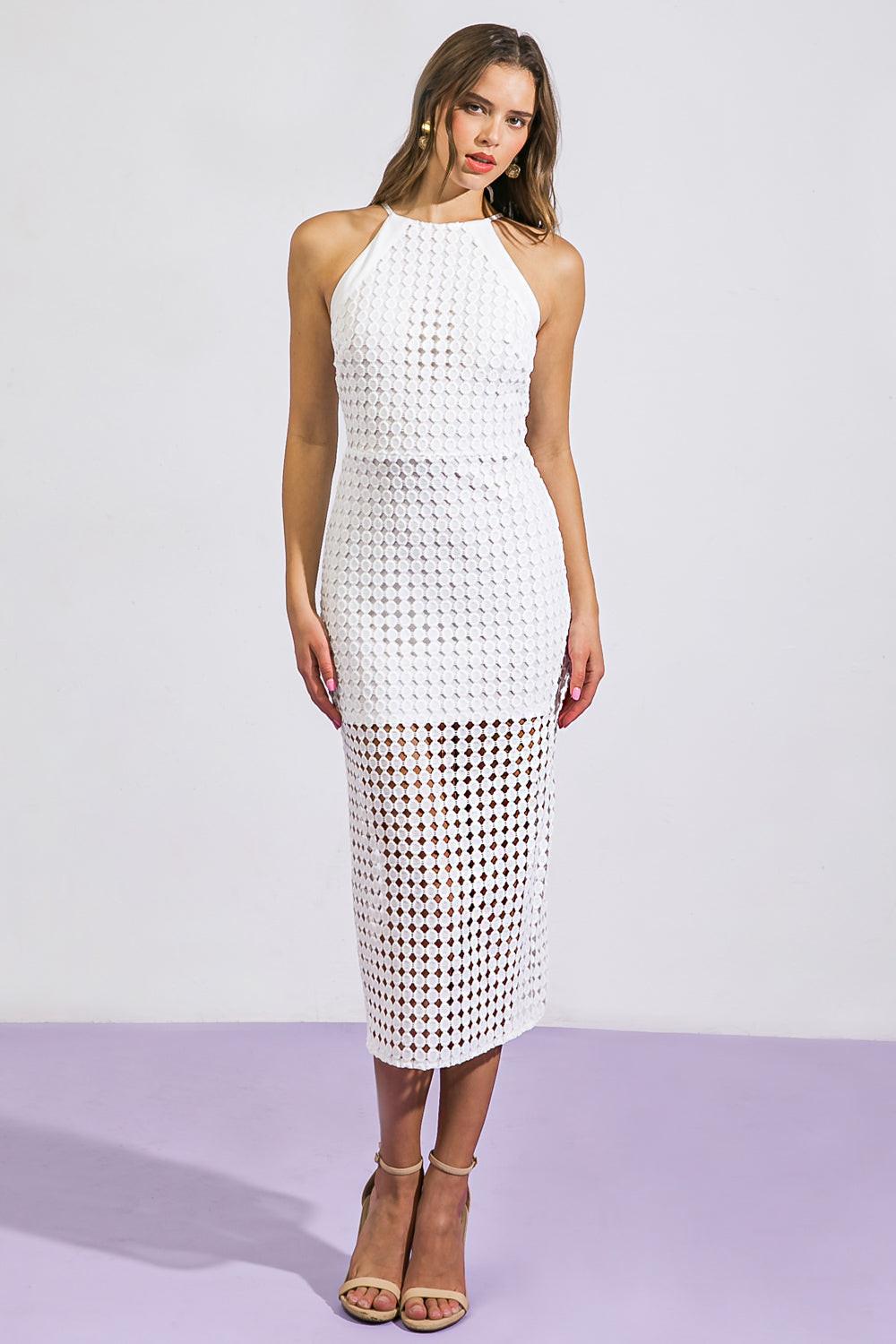 Thankful Soul Woven Midi Dress in 20whi4 — Soul Flow Apparel