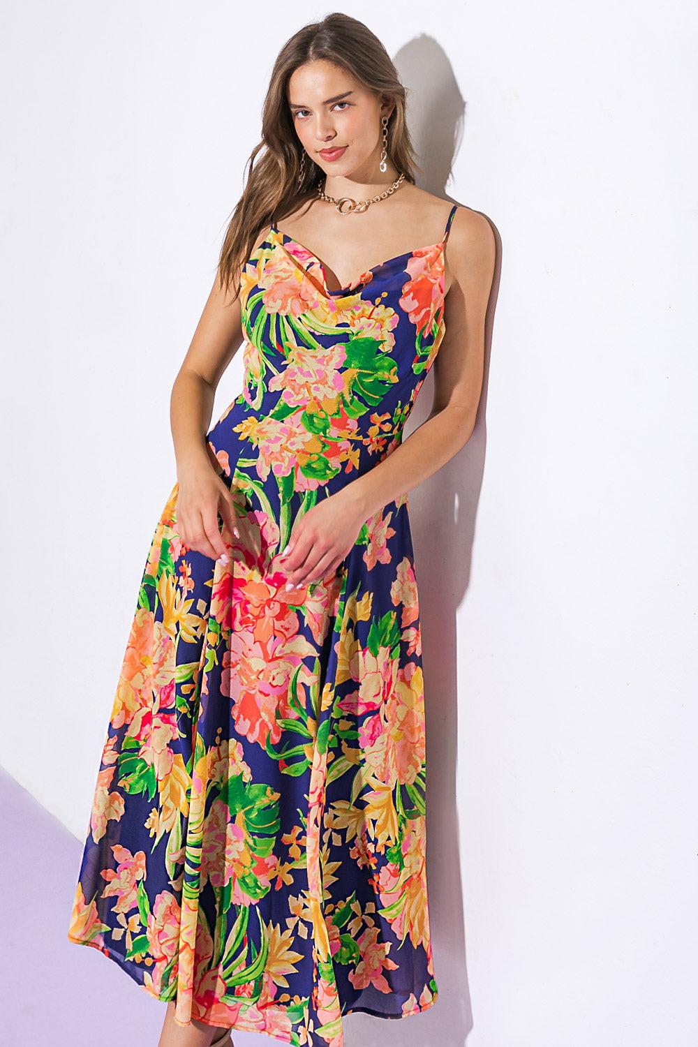 Sweetest Soul Woven Midi Dress in 20nav9 — Soul Flow Apparel