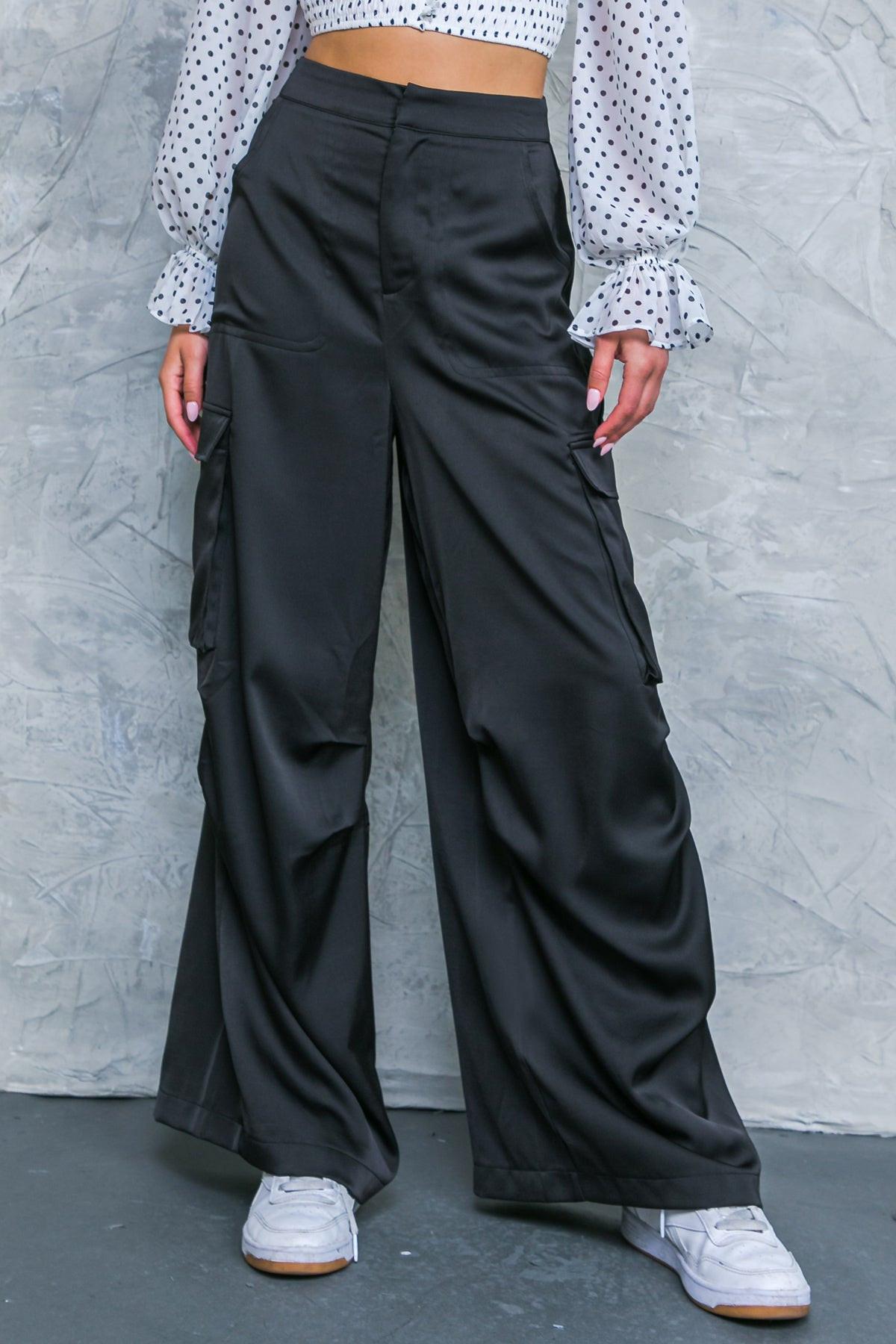 Graceful Movements Wide Leg Pants with Pockets for Everyday Wear in 20bla12 — Soul Flow Apparel