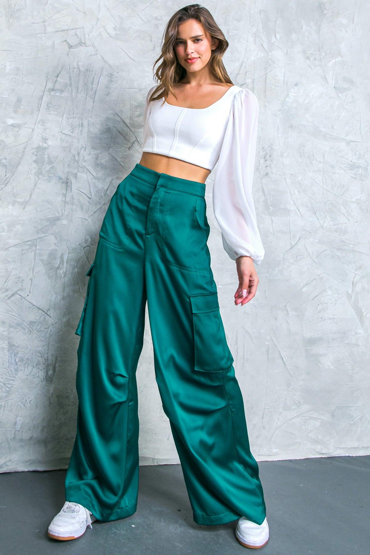 Graceful Movements Wide Leg Pants with Pockets for Everyday Wear in 20tea5 — Soul Flow Apparel