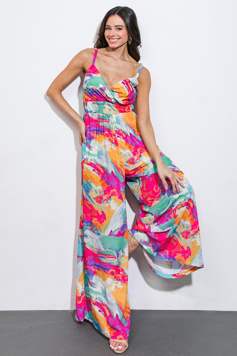 Wandering Around Woven Jumpsuit in 20pin 20blu4 — Soul Flow Apparel