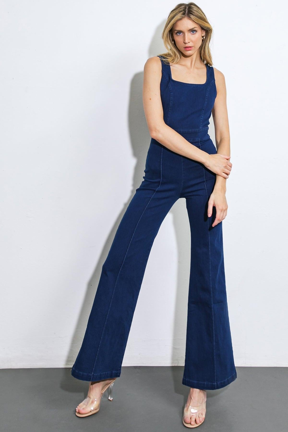 This One's for You Denim Jumpsuit in 20med 20ind2 — Soul Flow Apparel