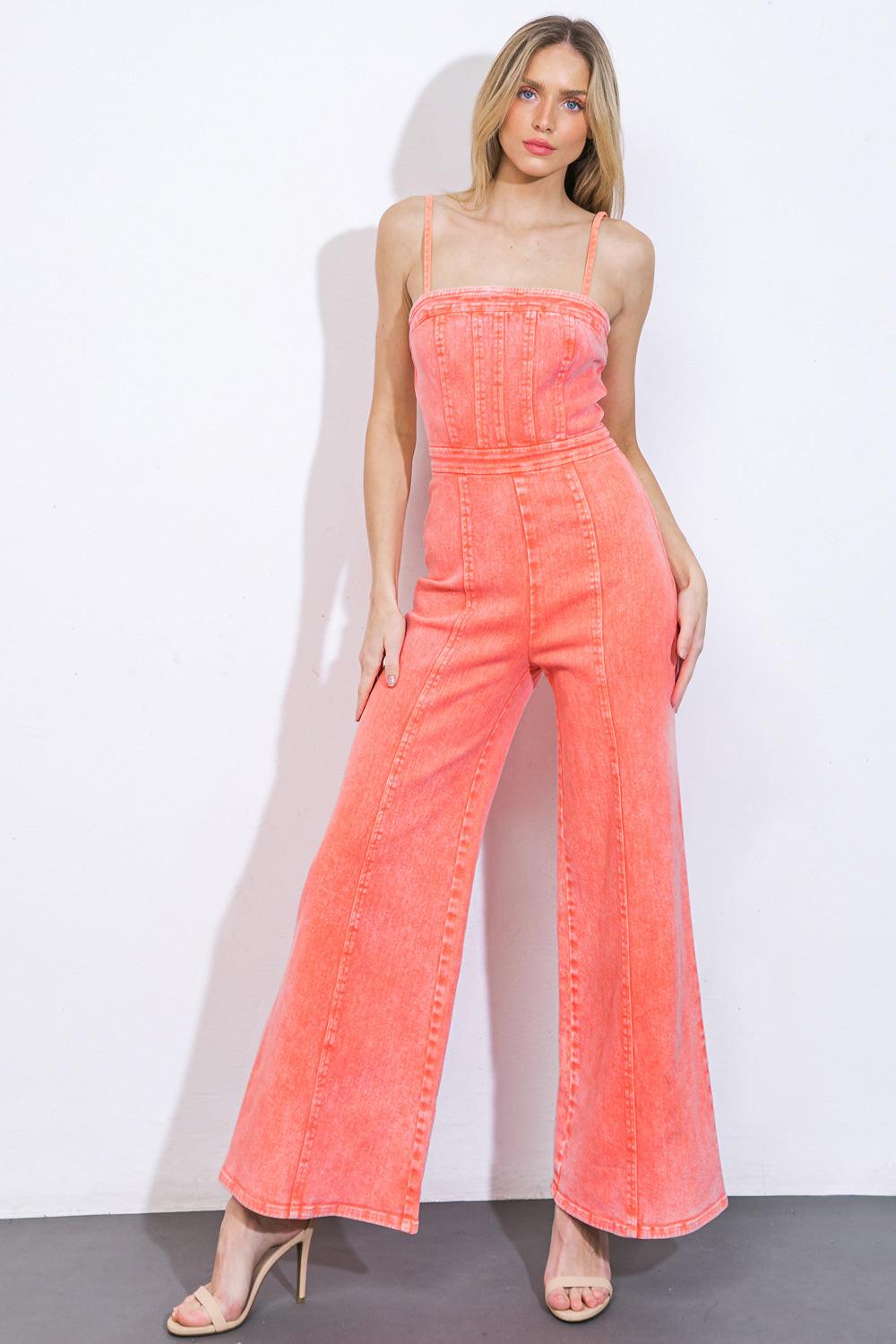 Totally Trendy Twill Jumpsuit in 20cora4 — Soul Flow Apparel