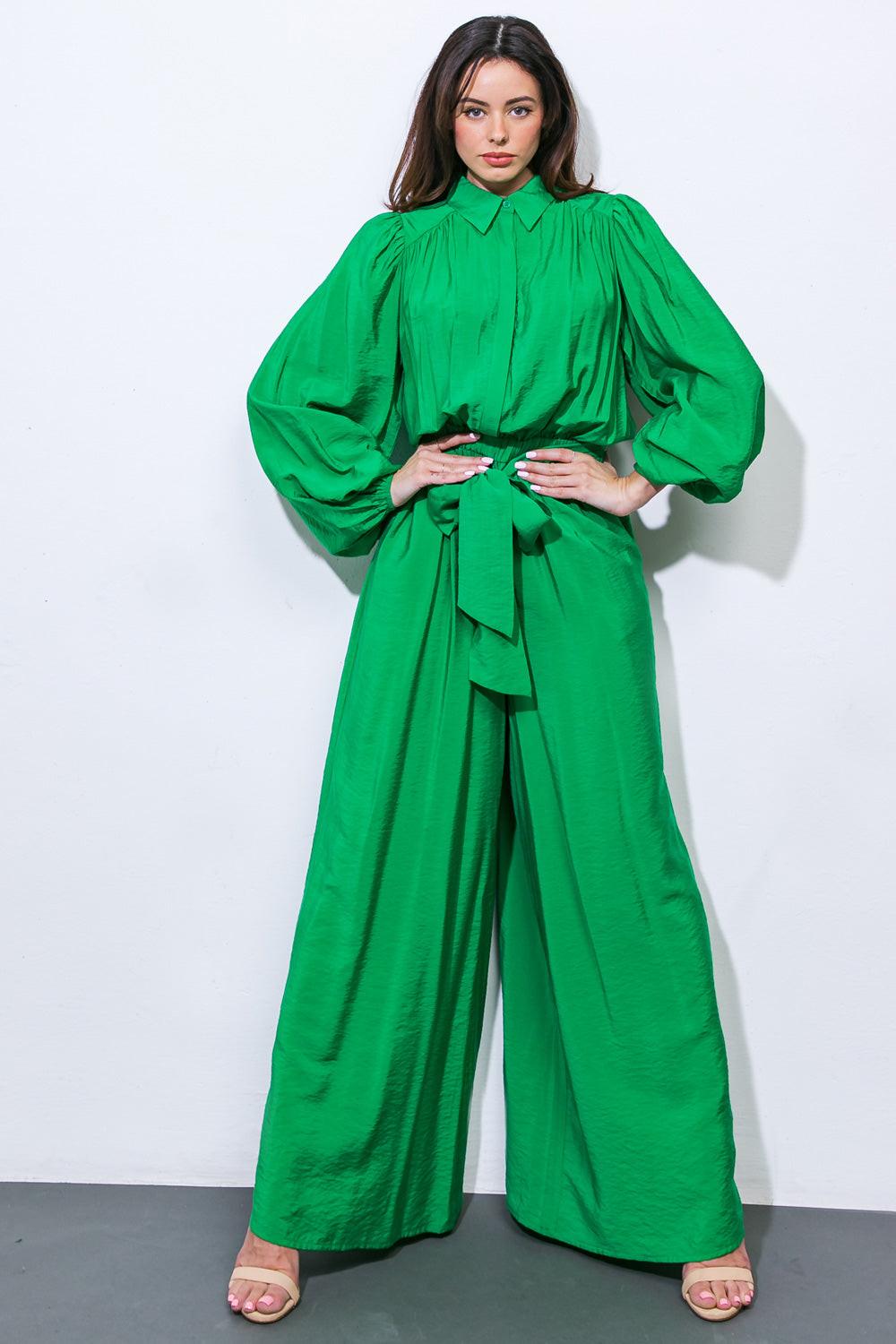 Ready for Today Woven Jumpsuit in 20gre3 — Soul Flow Apparel
