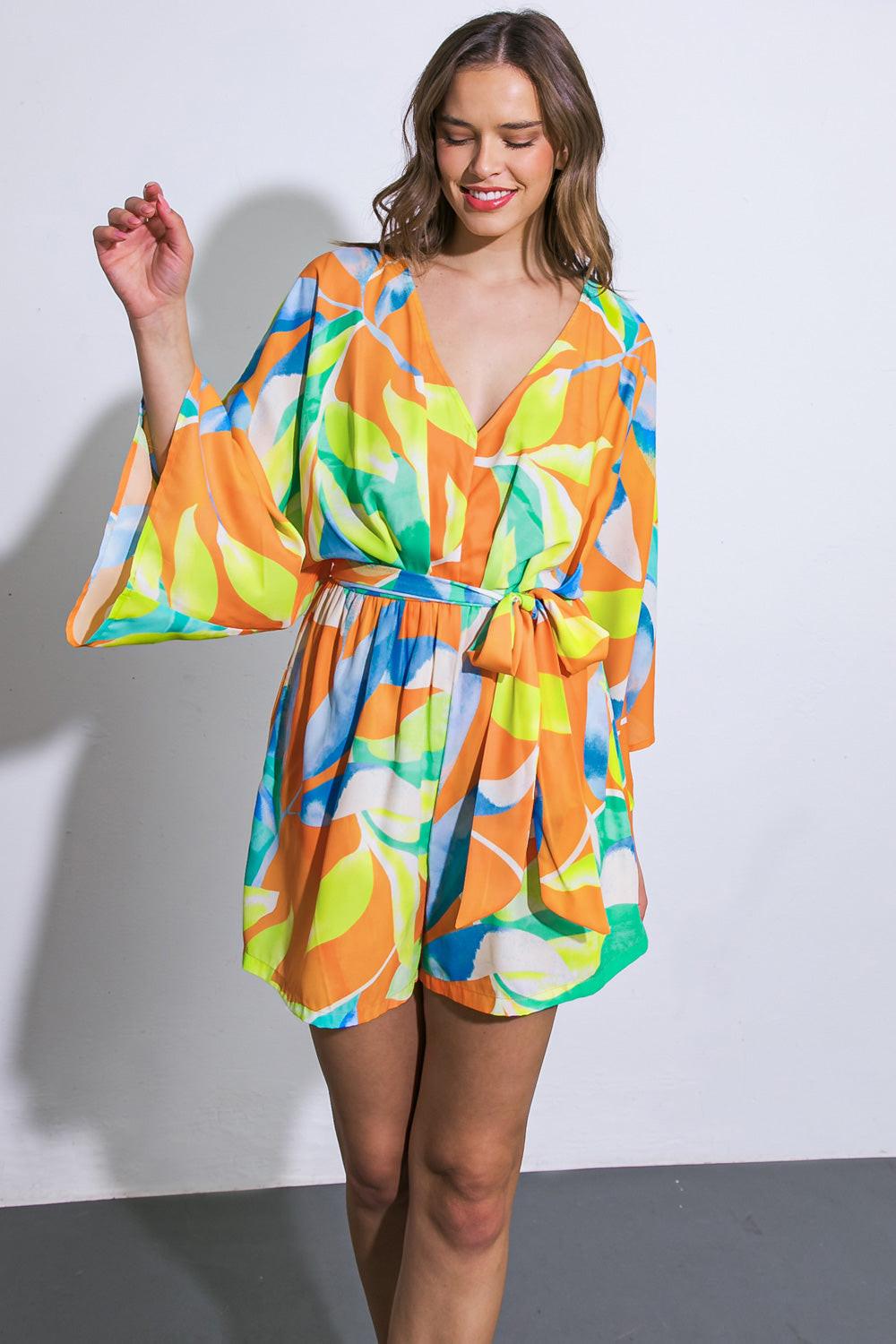 Quitting Time Woven Romper in 20ora7 — Soul Flow Apparel