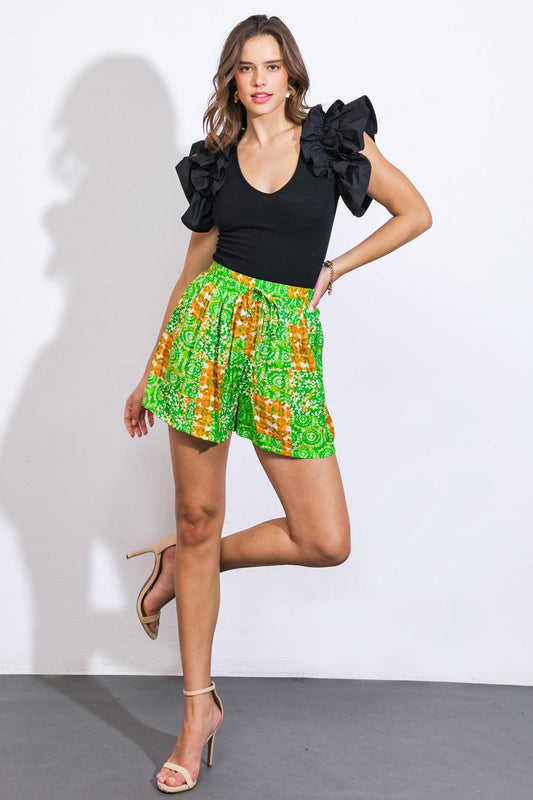 All of My Love Woven Shorts in 20gre 20ora18 — Soul Flow Apparel
