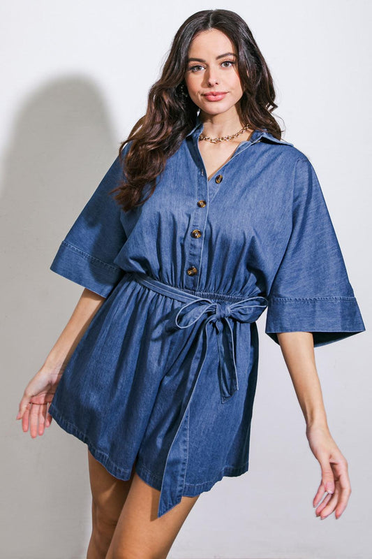 Seize the Day Denim Romper in 20med 20ind2 — Soul Flow Apparel