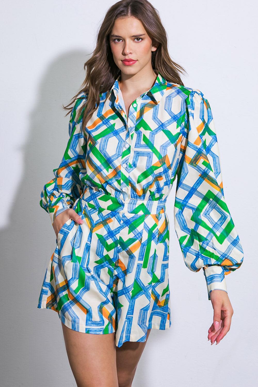 For the Occasion Woven Romper in 20ivo6 — Soul Flow Apparel