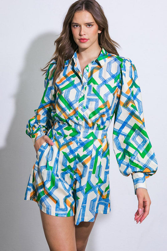 For the Occasion Woven Romper in 20ivo6 — Soul Flow Apparel
